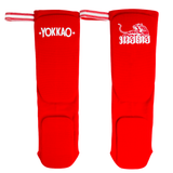 Muay Thai Boxing Shin Guards Red Cotton