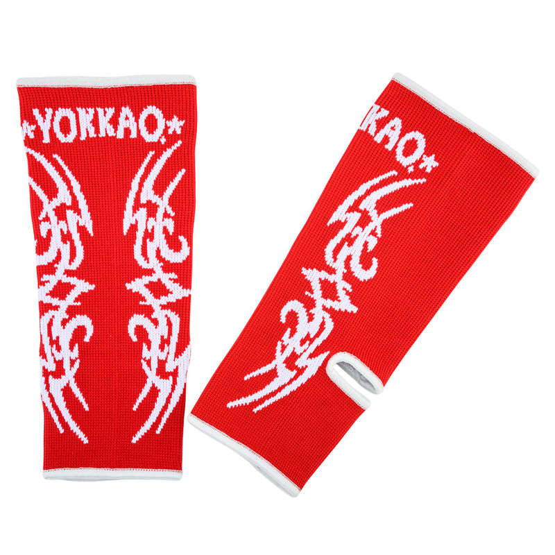 YOKKAO Tribal Muay Thai Ankle Guards Red
