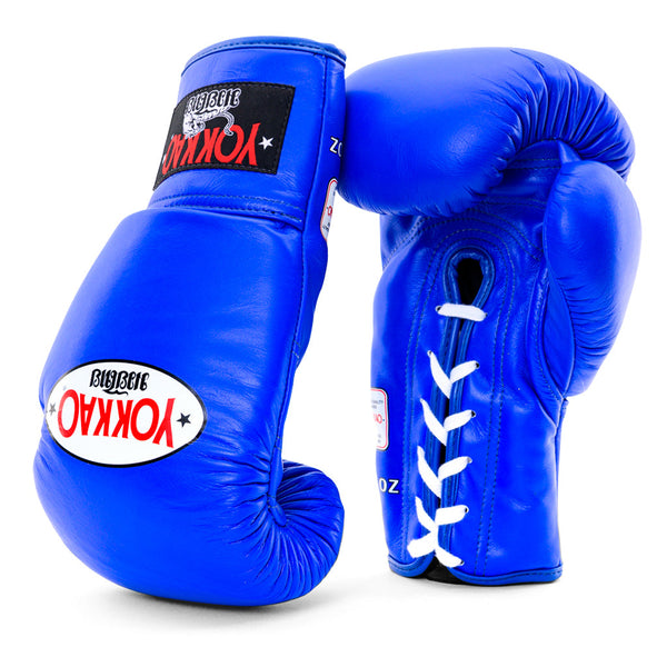 Matrix Blue Lace Up Boxing Gloves