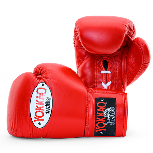 Matrix Red Lace Up Boxing Gloves