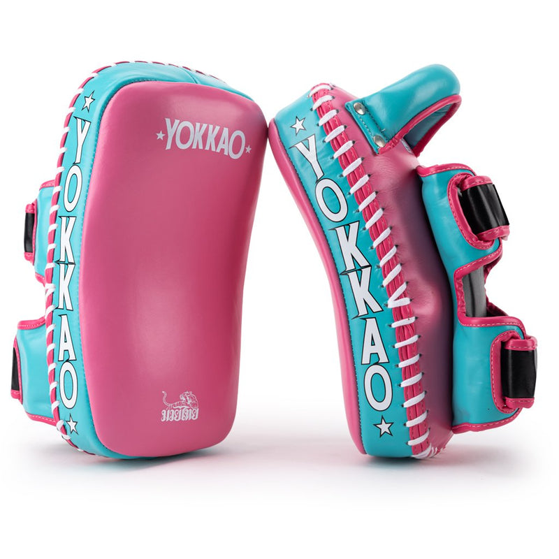 Curved Kicking Pads Hot Pink/Island