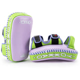 Curved Kicking Pads Orchid Bloom/Lime Zest